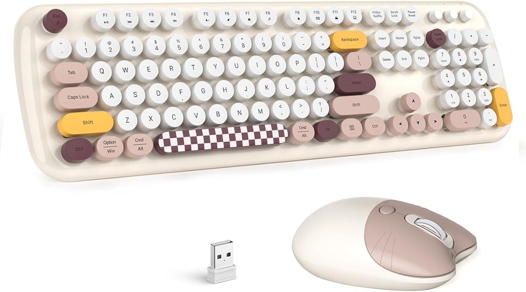 Wireless Keyboard & Mouse Combo – Silent Click, 104-Key