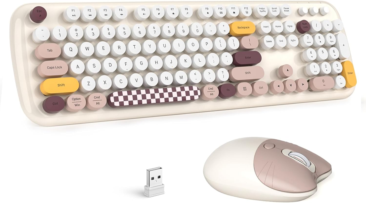 Wireless Keyboard & Mouse Combo – Silent Click, 104-Key
