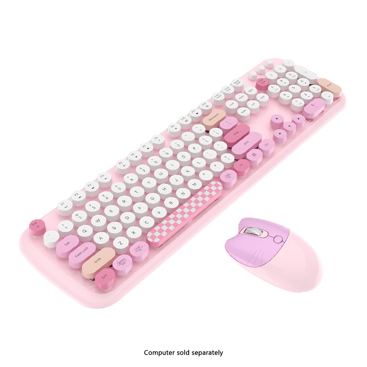 Wireless Keyboard & Mouse Combo – Silent Click, 104-Key