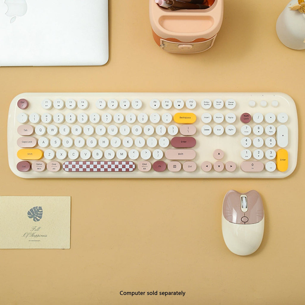 Wireless Keyboard & Mouse Combo – Silent Click, 104-Key