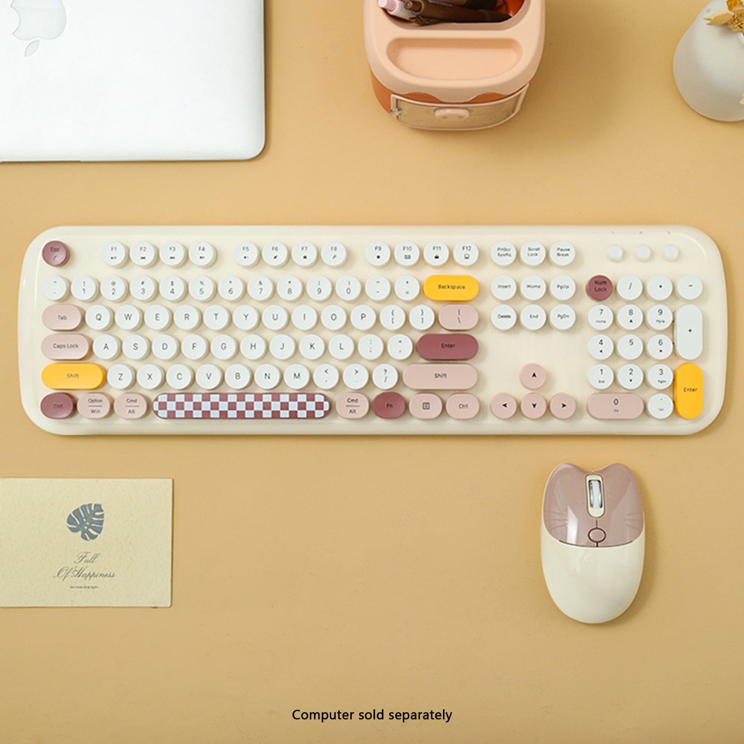 Wireless Keyboard & Mouse Combo – Silent Click, 104-Key