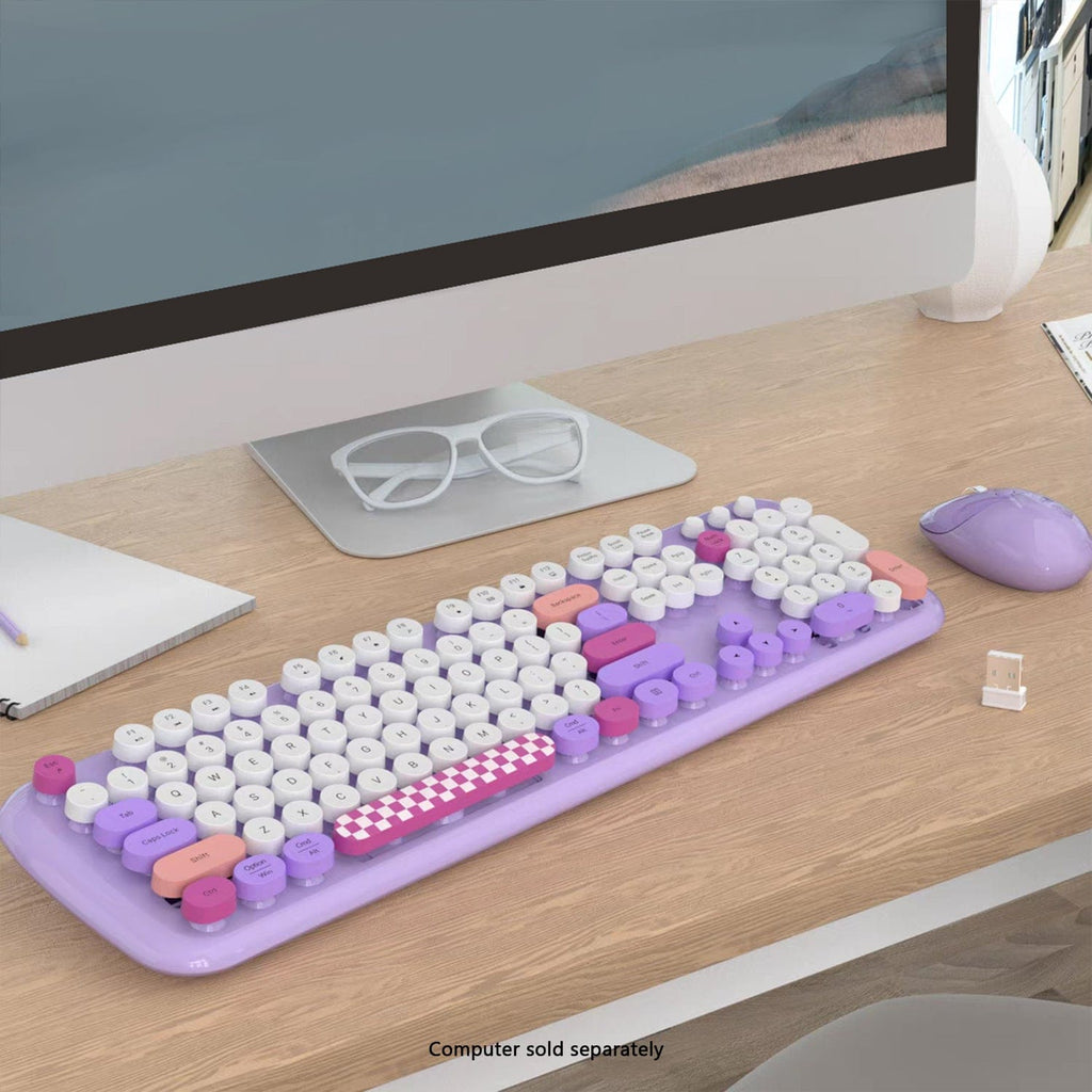 Wireless Keyboard & Mouse Combo – Silent Click, 104-Key
