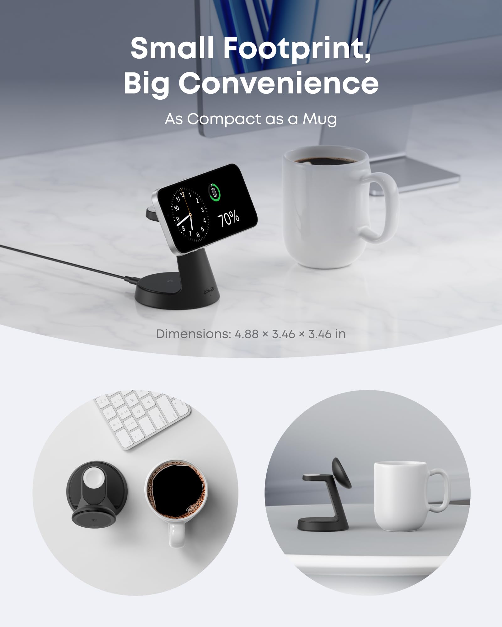 Anker MagGo 3-in-1 Wireless Charging Station – Dock Stand