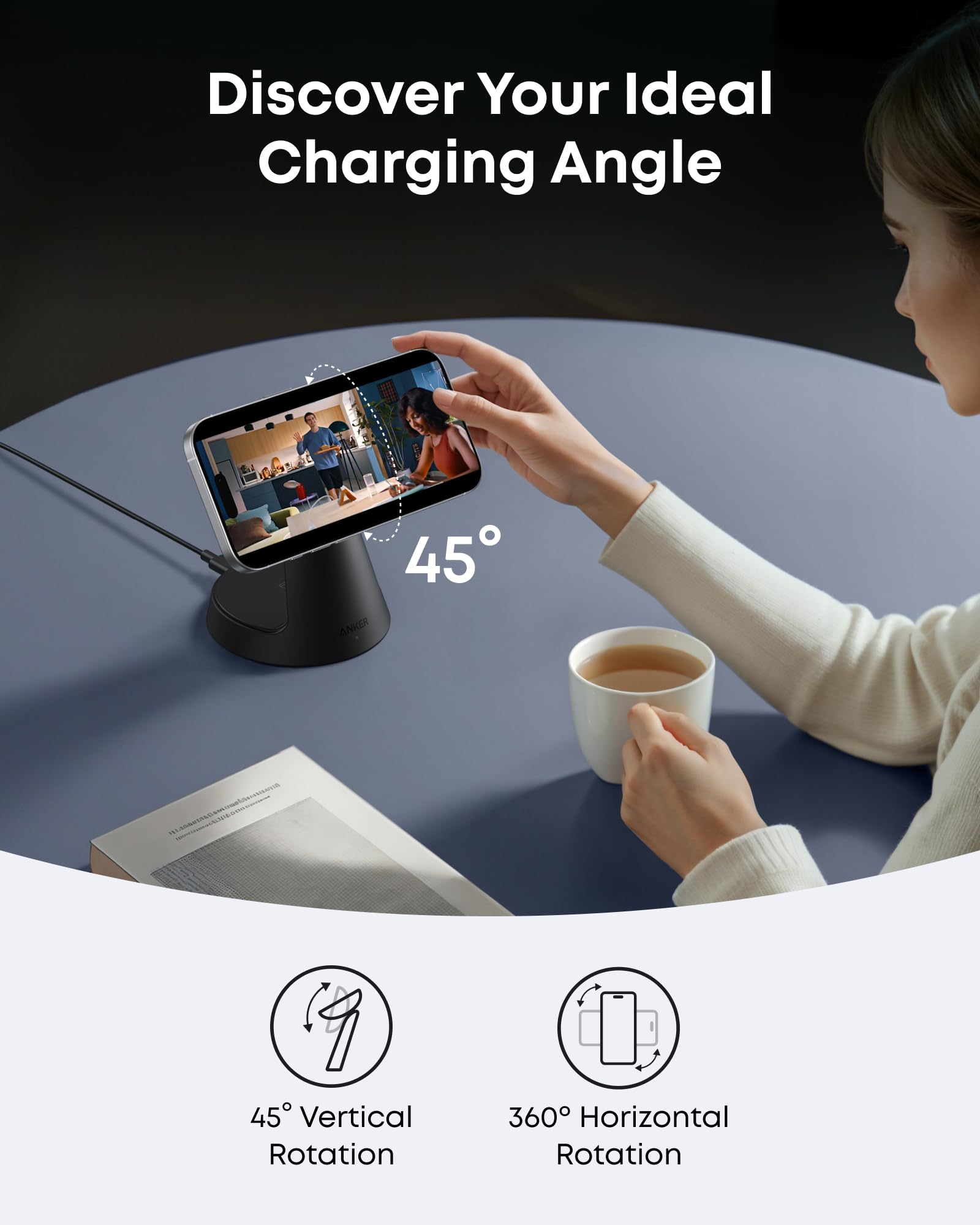 Anker MagGo 3-in-1 Wireless Charging Station – Dock Stand