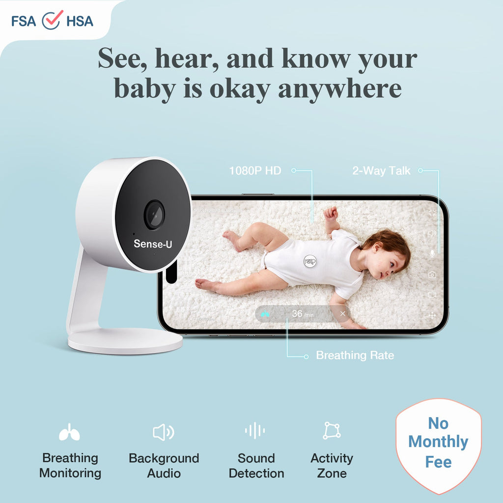 Sense-U AI Indoor Baby Monitor Camera with App