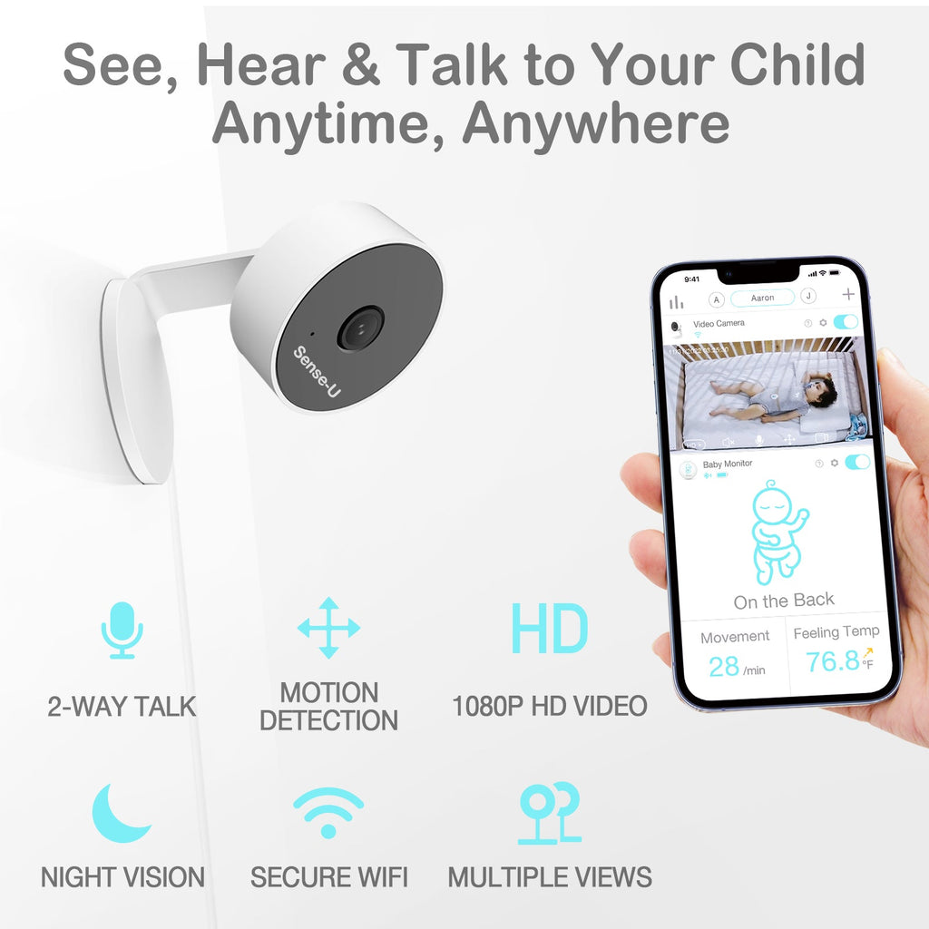 Sense-U AI Indoor Baby Monitor Camera with App