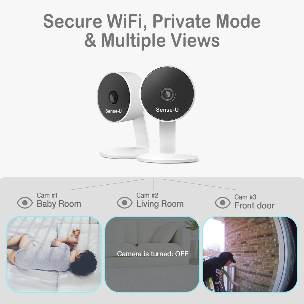 Sense-U AI Indoor Baby Monitor Camera with App