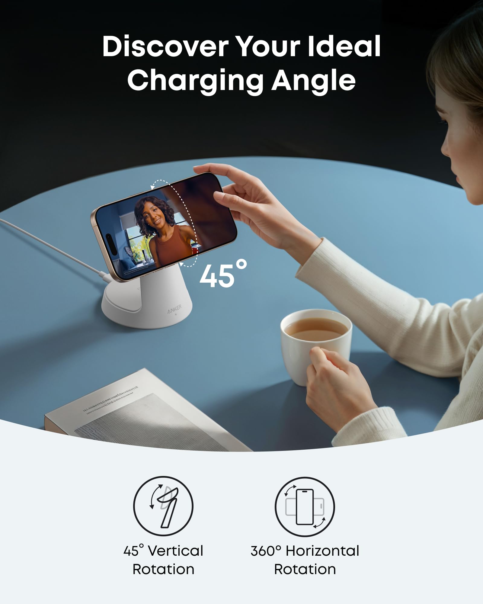 Anker MagGo 3-in-1 Wireless Charging Station – Dock Stand