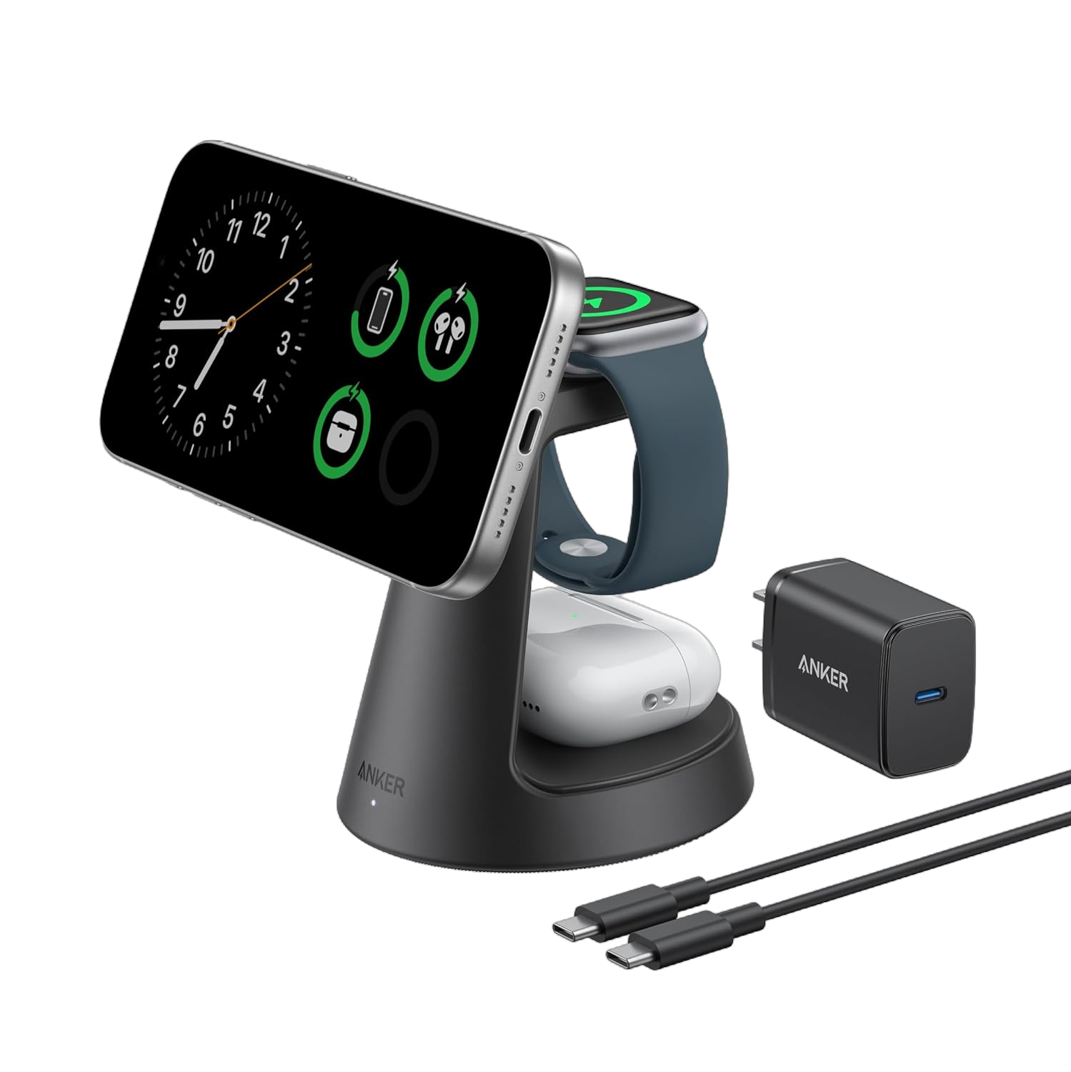 Anker MagGo 3-in-1 Wireless Charging Station – Dock Stand